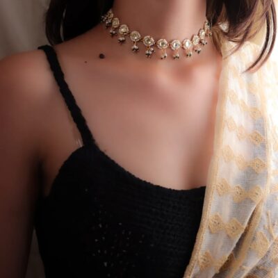 White Kundan Peral Necklace
