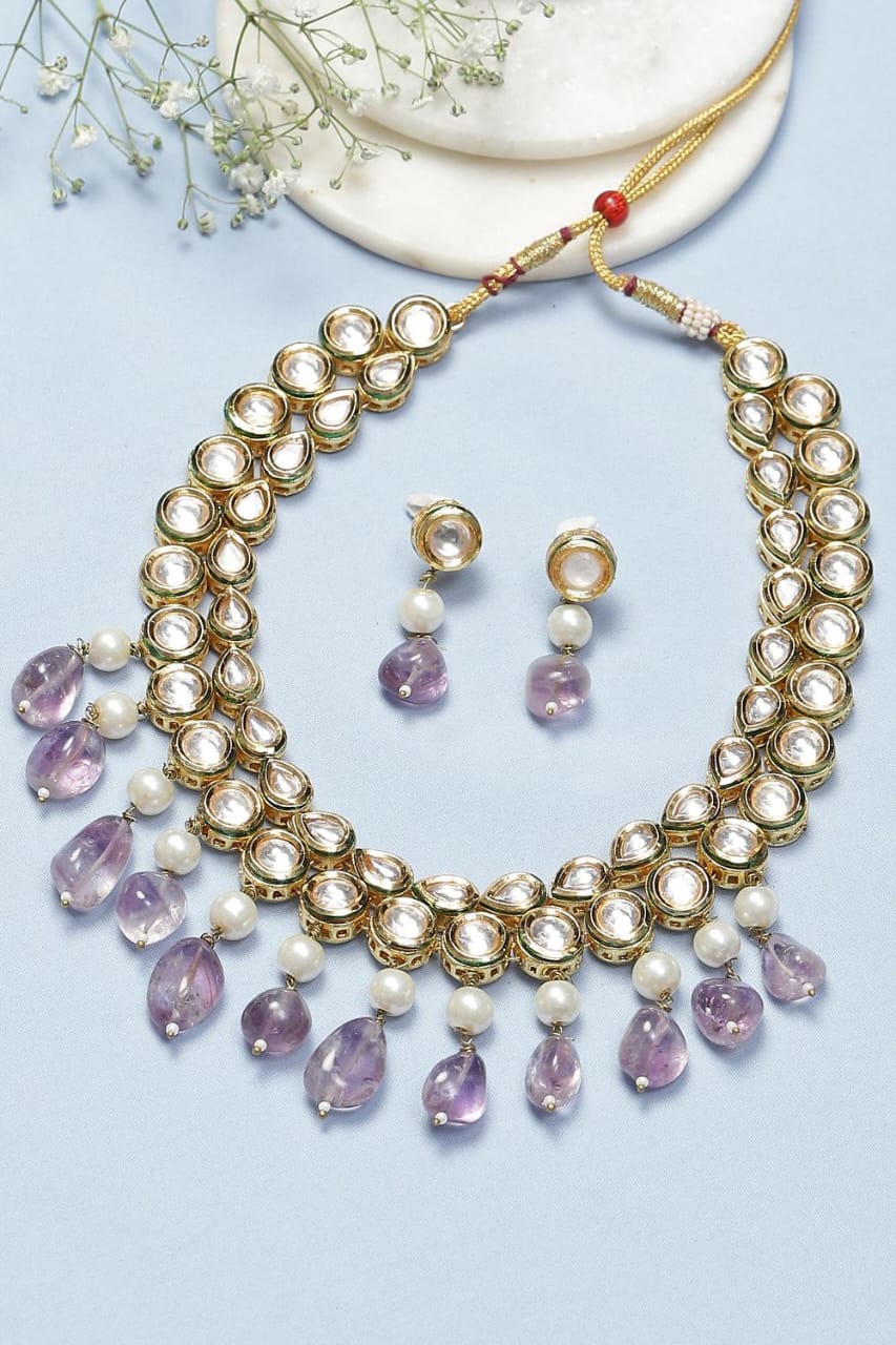 Kundan Necklace With Earrings