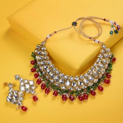 Kundan Necklace With Earrings