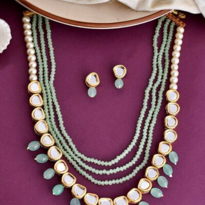 Kundan Necklace With Earrings