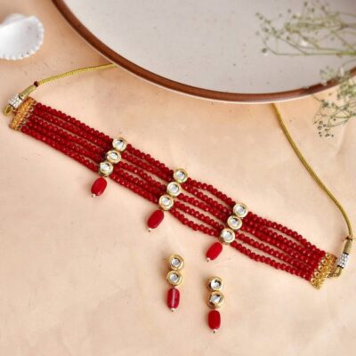 Kundan Necklace With Earrings