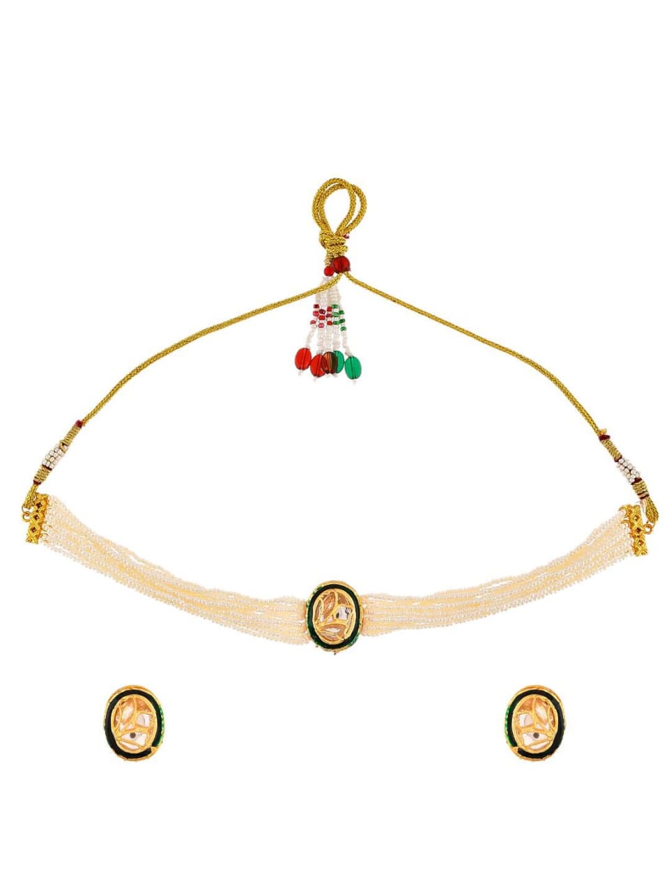 Kundan Pearl Necklace - Image 3