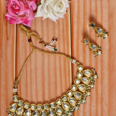 Embellished Kundan Necklace Set