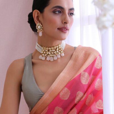 Kundan Choker Necklace Set
