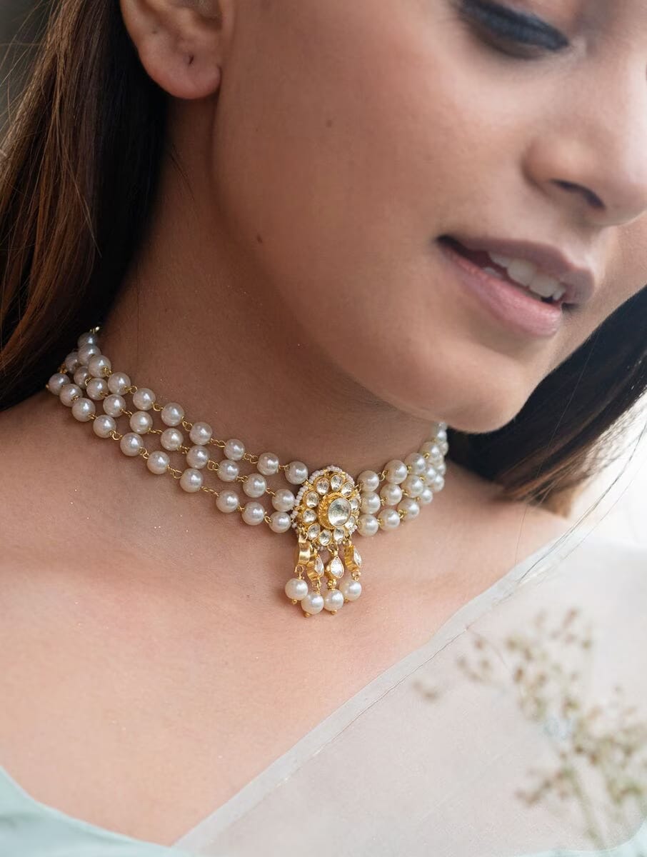 Kundan Flower Choker Set - Image 2