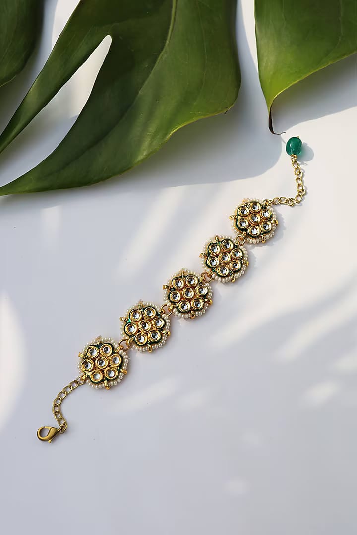 Flower Kundan Bracelet