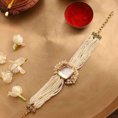 Kundan Pearl Braclet