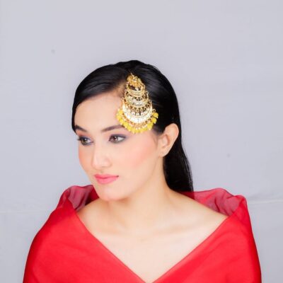 Gold Plated Kundan Passa Bridal Jhoomar Jewellery