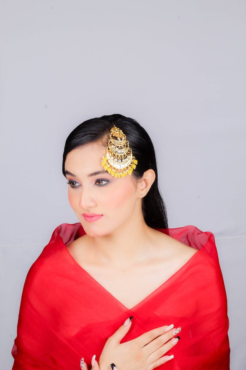 Gold Plated Kundan Passa Bridal Jhoomar Jewellery