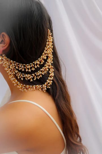 Delicate Pearl Ear chain (Set Of 1)