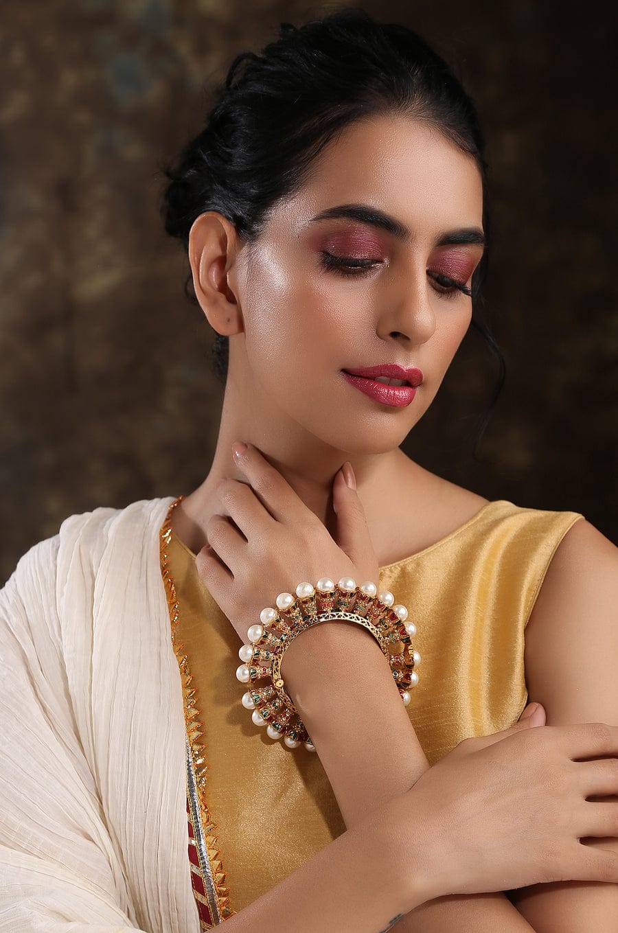 Gold Plated Rajwadi Bangle - Image 3