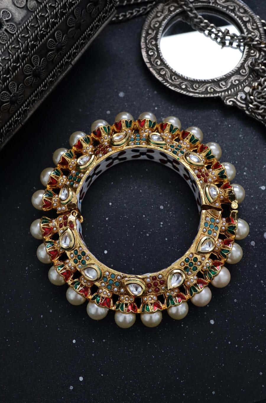 Gold Plated Rajwadi Bangle - Image 4