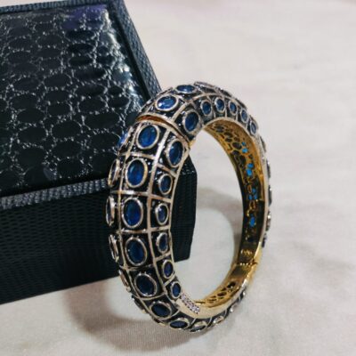 Pair of moissanite victorian dualtone bracelet