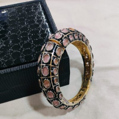 Pair of moissanite victorian dualtone bracelet