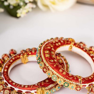 Brass Kundan Designer Meenakari Bangles