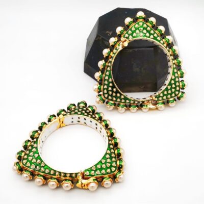 Brass Kundan Designer Meenakari Bangles