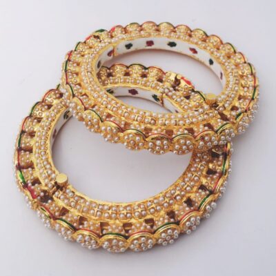 Brass Kundan Designer Meenakari Bangles