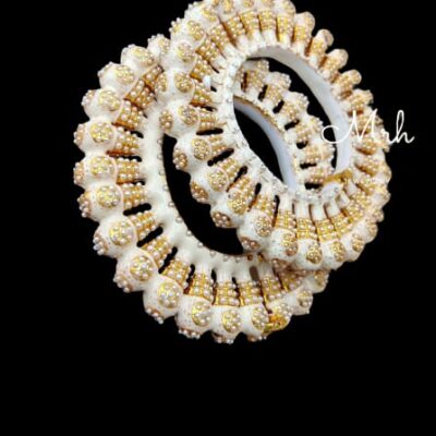 Gold Plated Jadau Kundan Polki Bangles