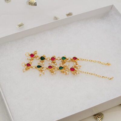 Kundan Pearl Kaan Chain