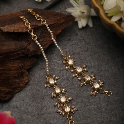 Kundan Pearl Kaan Chain