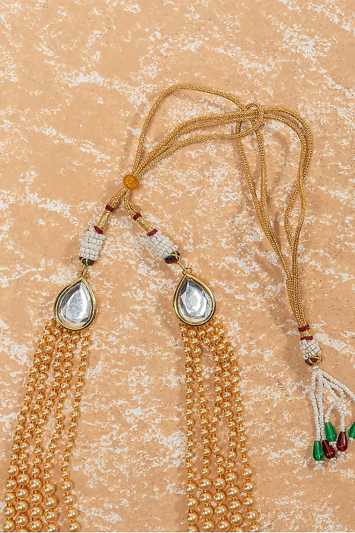 Gold Crystal & Beaded Layered Mala - Image 3