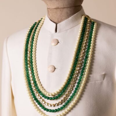 Emarald Green Beaded Layered Mala