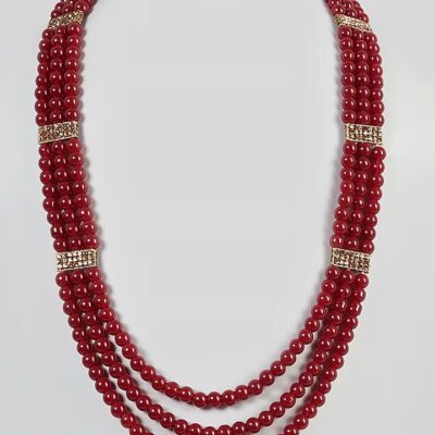 Red Onyx Stone Mala