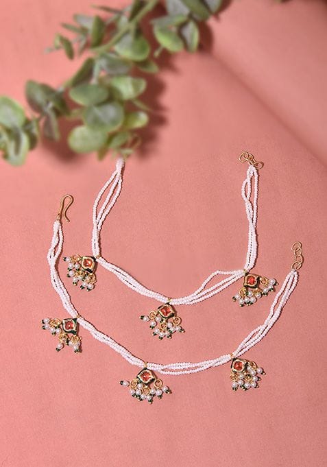 Delicate Gold & Peral Anklet - Image 4