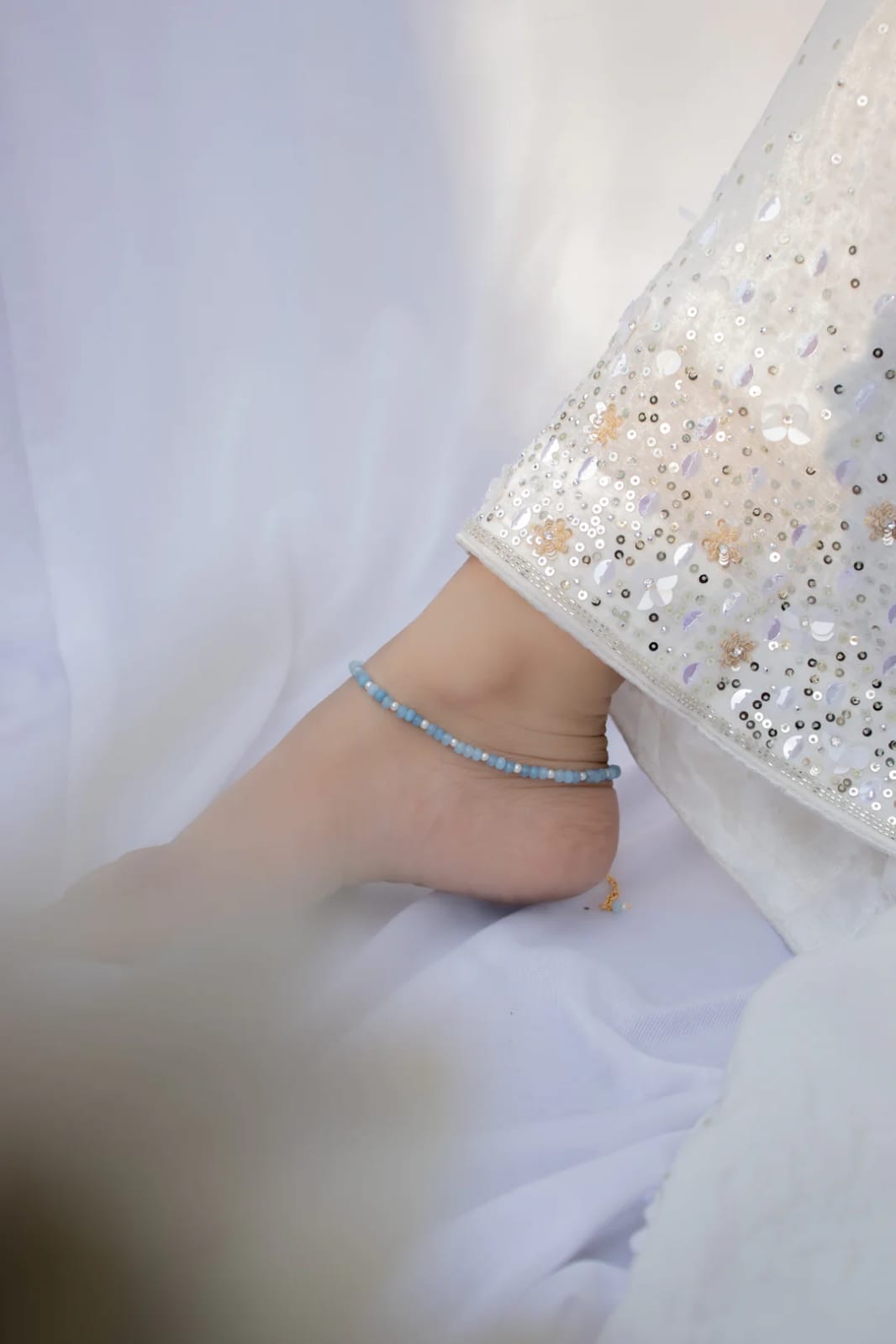 Sky Blue Onyx Anklet