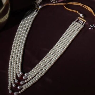 Gold Finish Pearl Layered Mala