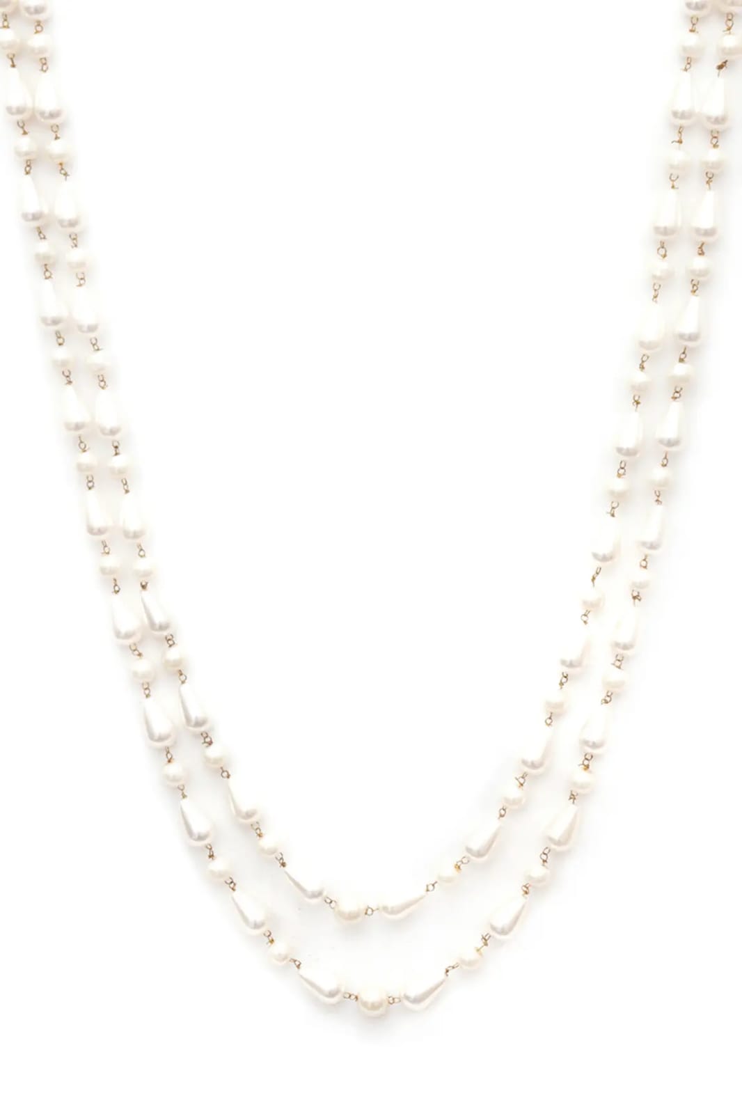 White Dual Shaped Necklace - Image 4