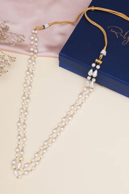 White Dual Shaped Necklace