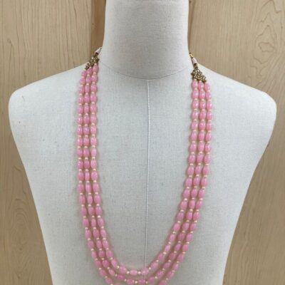 Pink Stone Groom Necklace