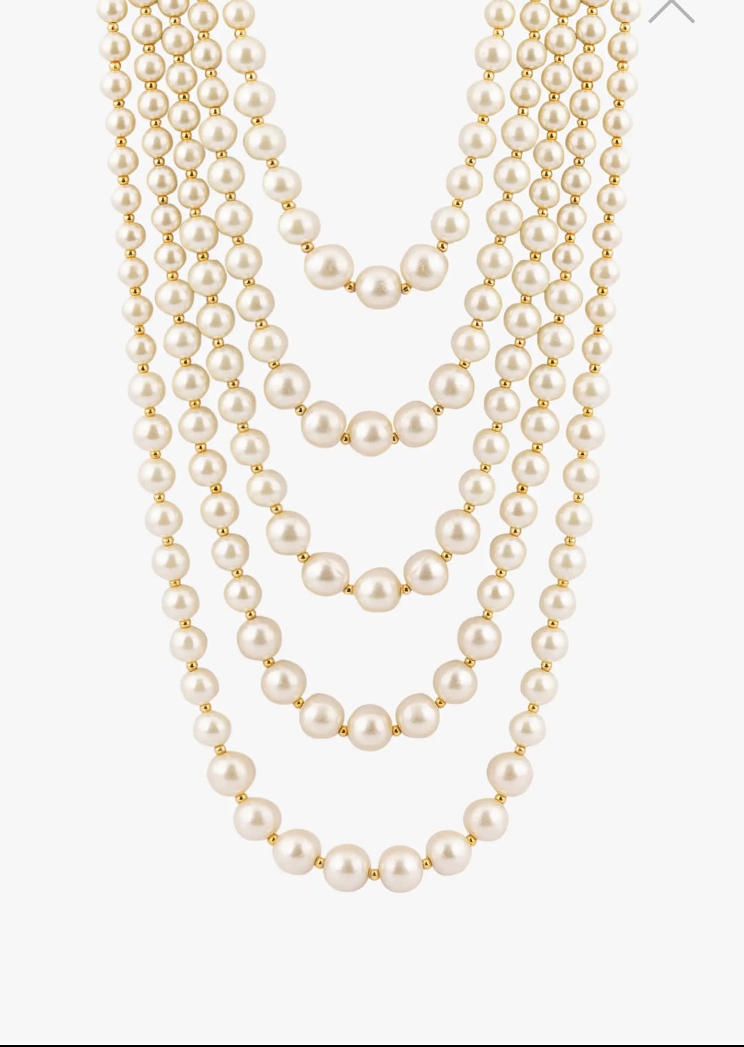 Layered Ivory White Pearl Mala - Image 4