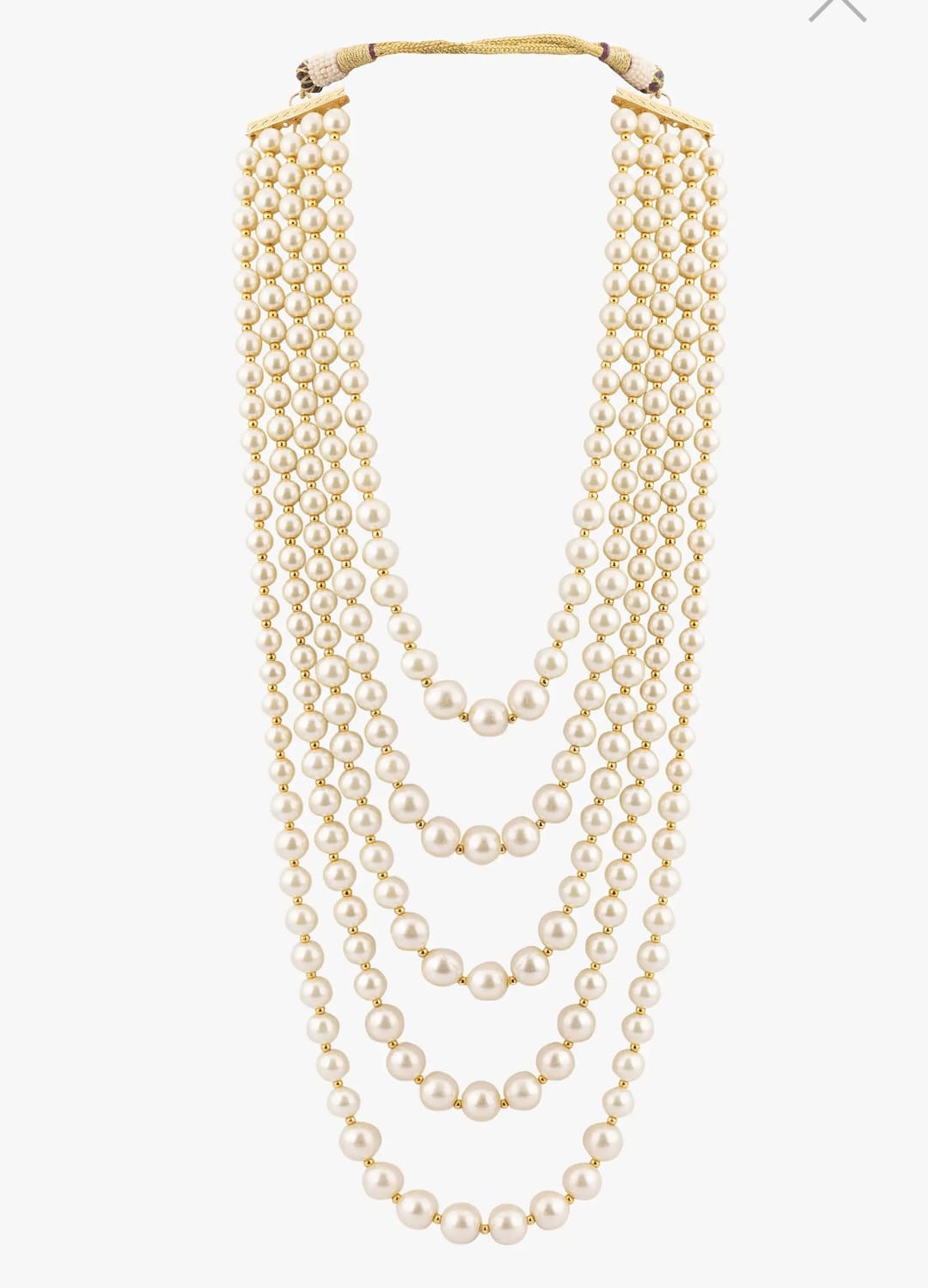 Layered Ivory White Pearl Mala - Image 3