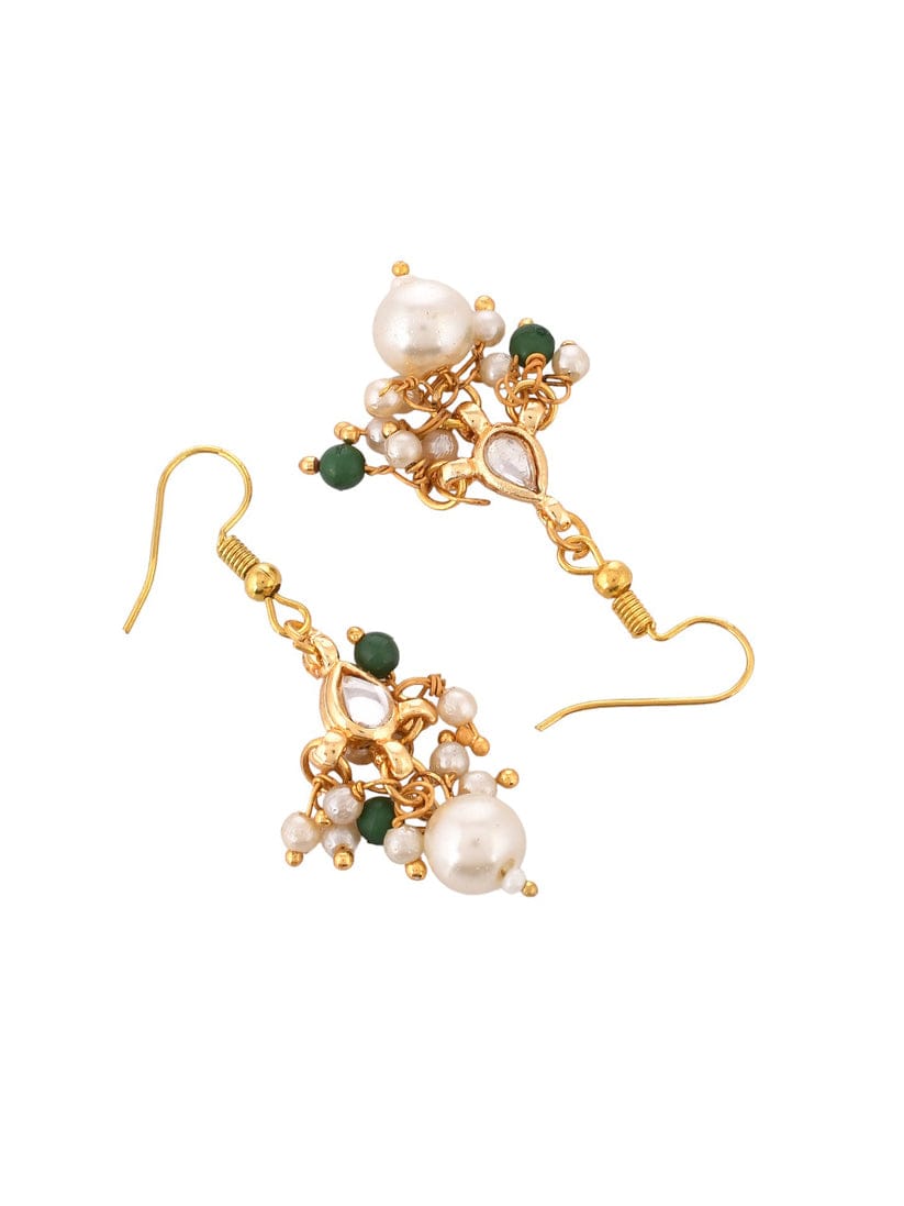Pearl kundan gold plated jewellery set - Image 5