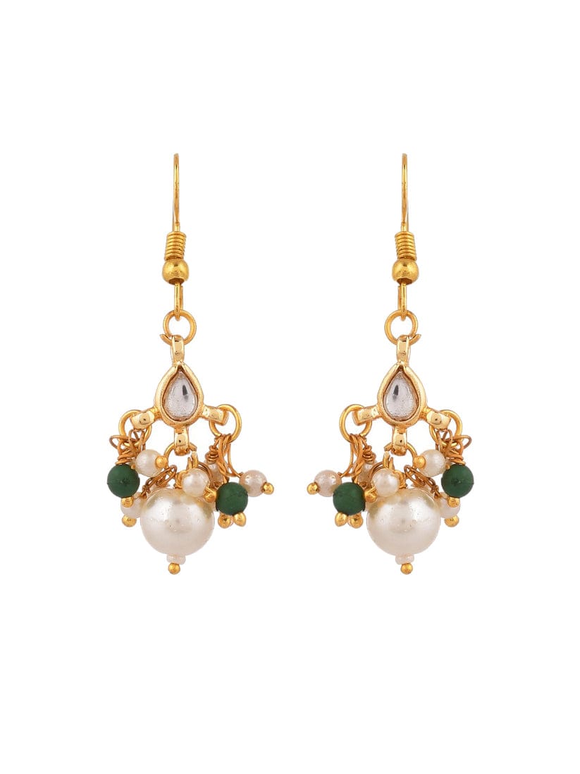 Pearl kundan gold plated jewellery set - Image 6