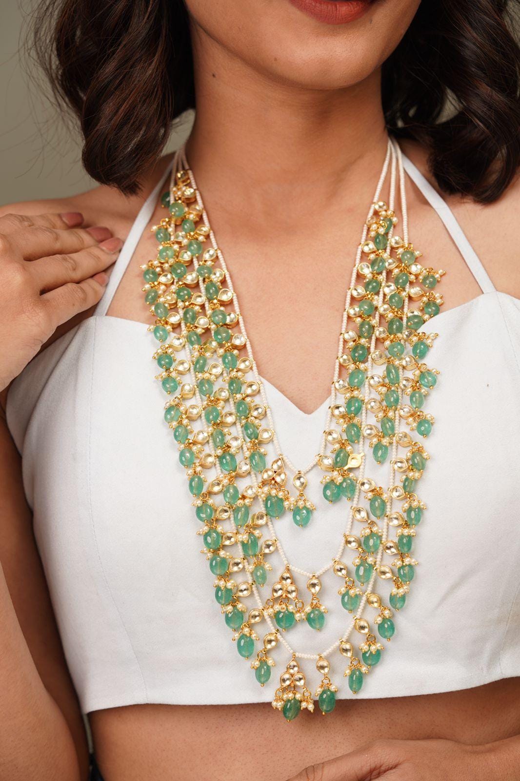 Kundan Multilayers Necklace - Image 3