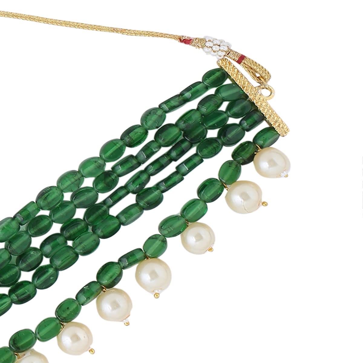 Green & White Stone Choker Set - Image 4