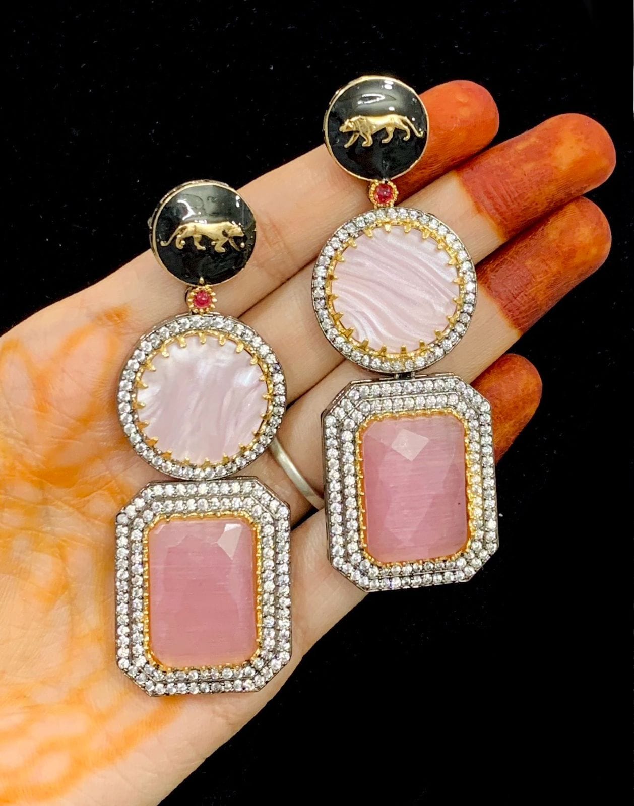 Sabyasachi Inspired Jaguar Earrings - Image 2