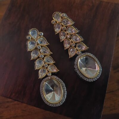 Handcrafted Indian Earrings Victorian Style Studs