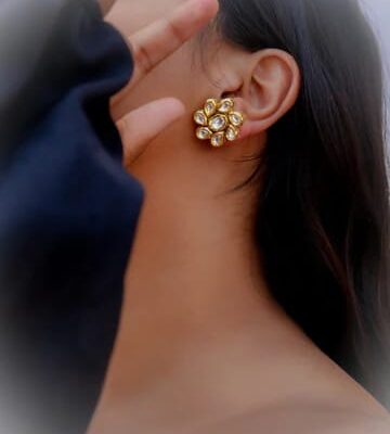 Gold Plated Kundan Earrings