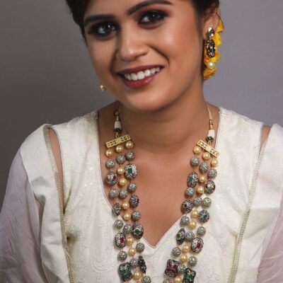 Victorian Semi Precious Layered Necklace Set
