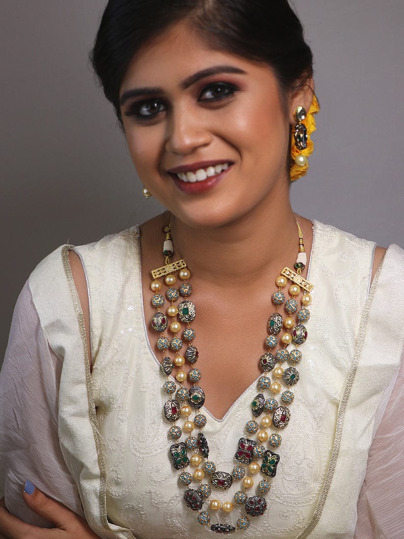 Victorian Semi Precious Layered Necklace Set