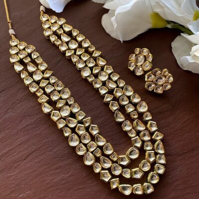 Gold Finish Kundan Mala