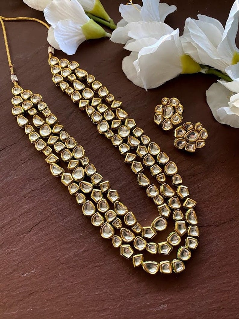 Gold Finish Kundan Mala