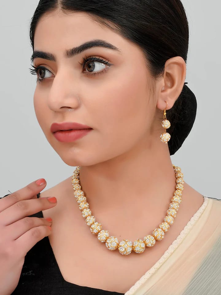 Beautiful Long Necklace With Earring - Image 2