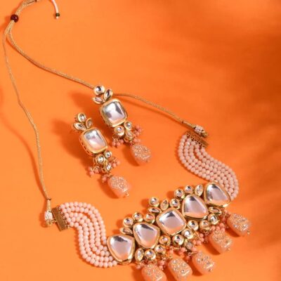 Bridal Kundan Necklace With Eariing