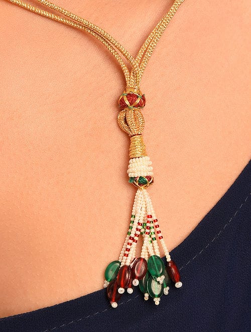 Semi precious stones and pearls Necklace - Image 5