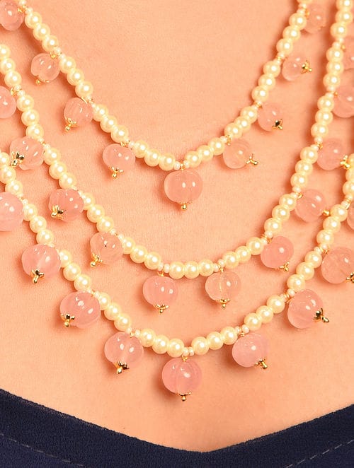 Semi precious stones and pearls Necklace - Image 4